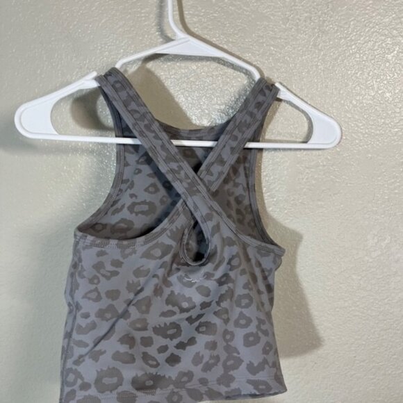Beyond Yoga Sports Bra Womens XS Strappy Gray Animal Print Gym Workout - Picture 3 of 5